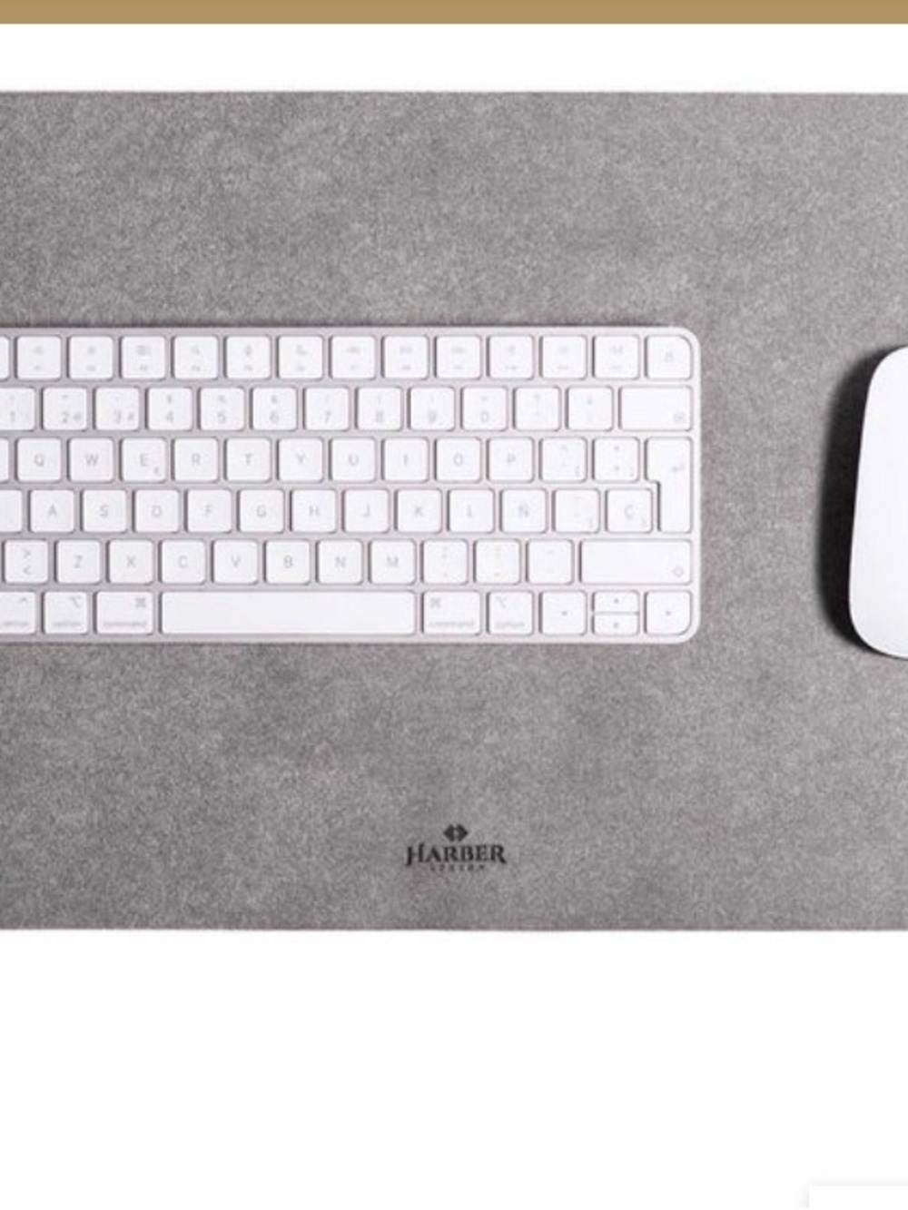 HARBER LONDON Microfibre Minimalist Desk Mat, Grey, great condition